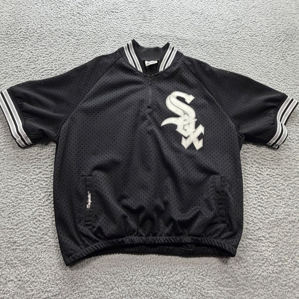 Vintage Chicago White Sox Jersey Majestic Warm Up Batting Practice XXL 1990s